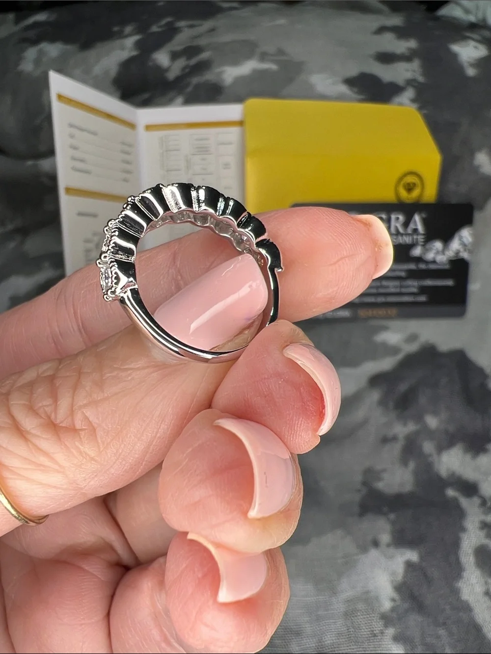 Sterling Silver925 Eternity Band with Moissanite Diamonds